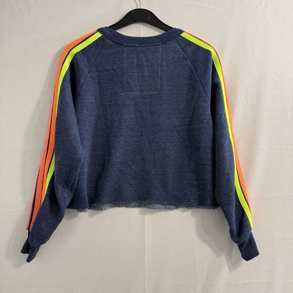 Aviator Nation Sweatshirt XS Aviator Nation Lighting Bolt Cropped Crew - Picture 2 of 9